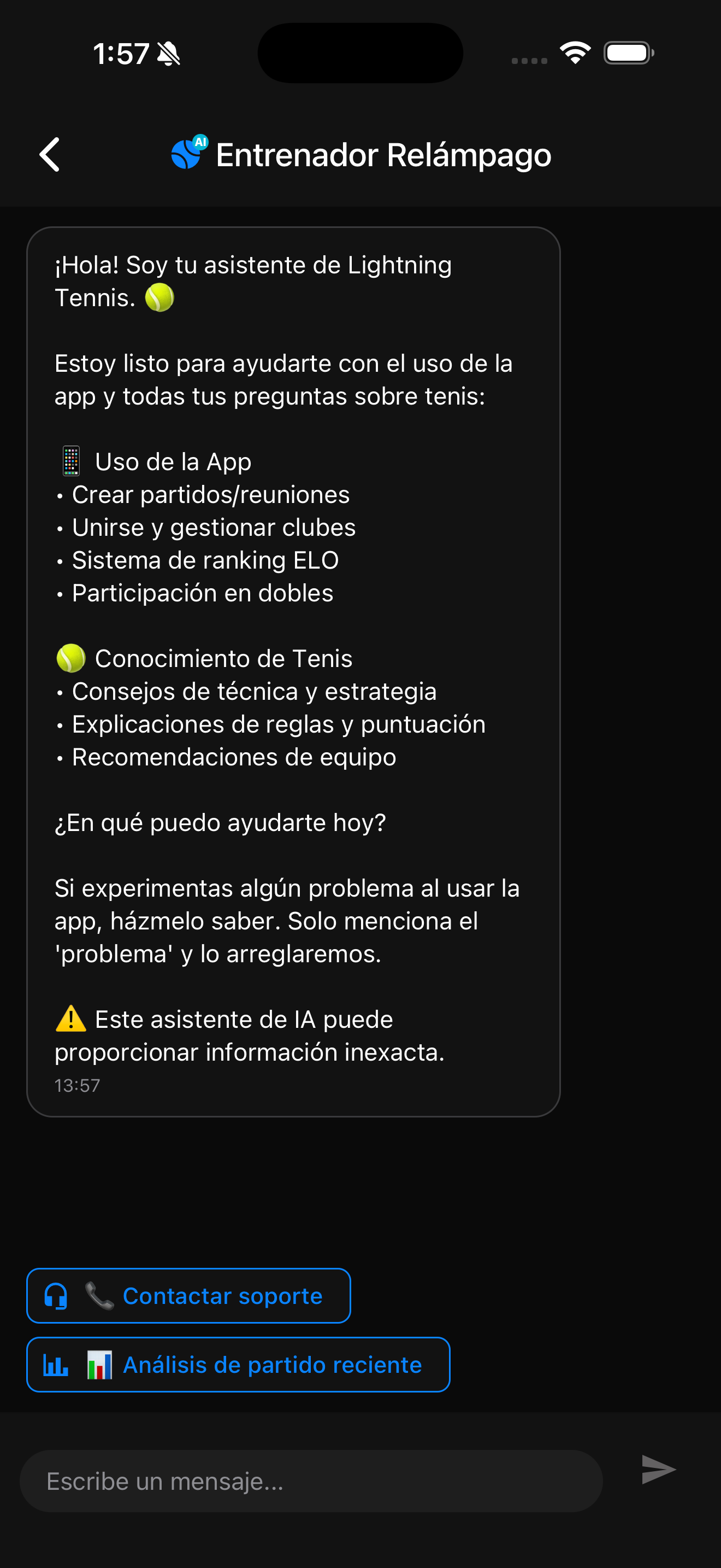Lightning Coach chatbot IA