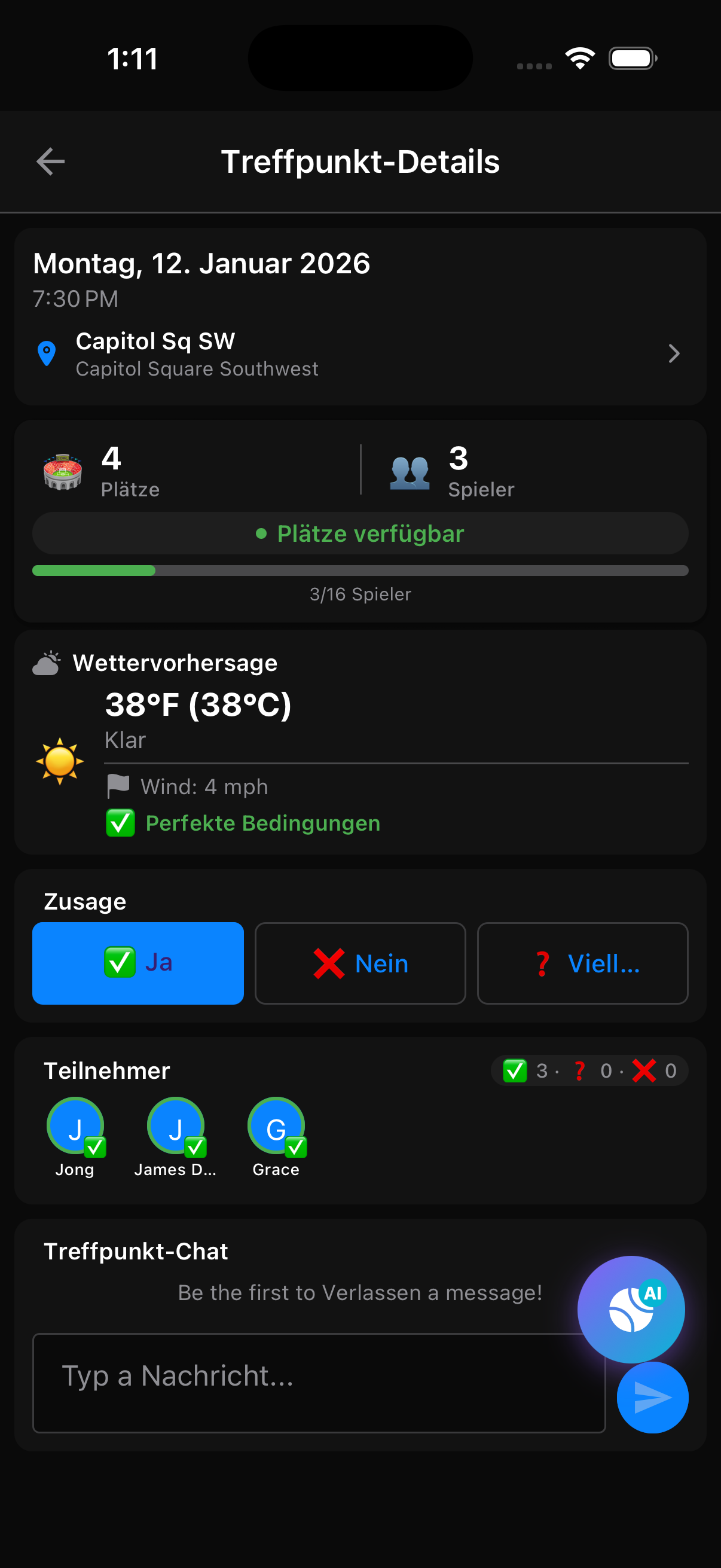 Mitglieder-Ansicht - Anmelde-Button, Club-Rankings
