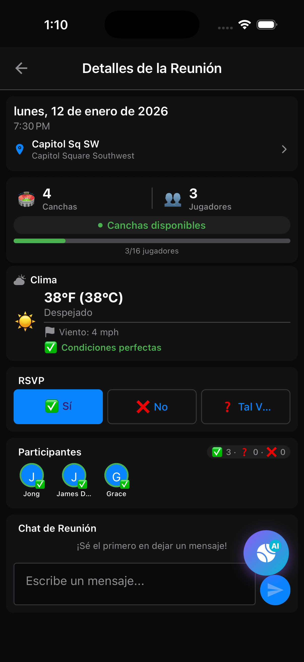 Vista de Miembro - Botón Inscribirse, Rankings del Club