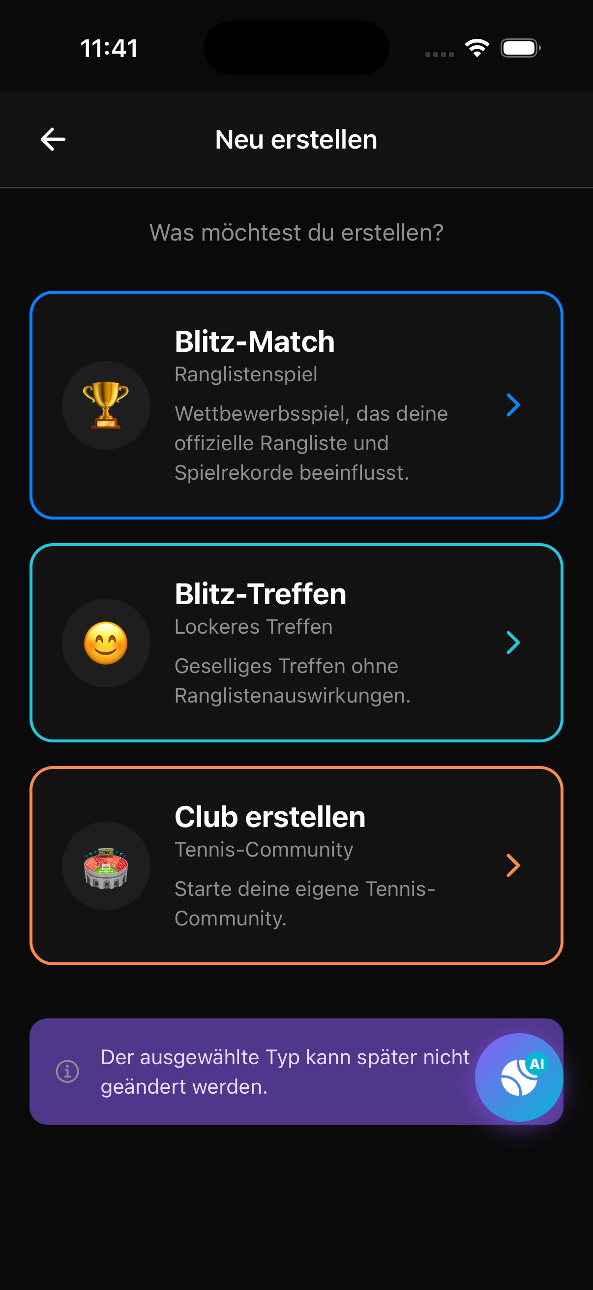 Club-Erstellung - Name, Logo, Heimplatz